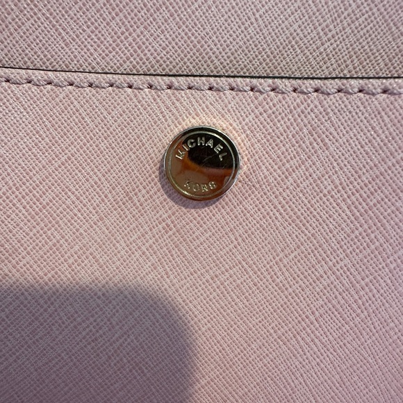 Michael Kors Greenwich Leather Large Shoulder Bag, pink blossom - Picture 3 of 12